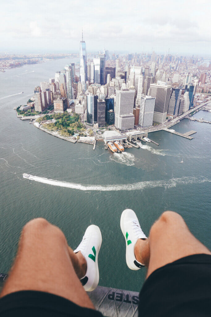 Weltreise Reiseziele Weltreise Route TvMixMax Bild aus Hubschrauber über New York City